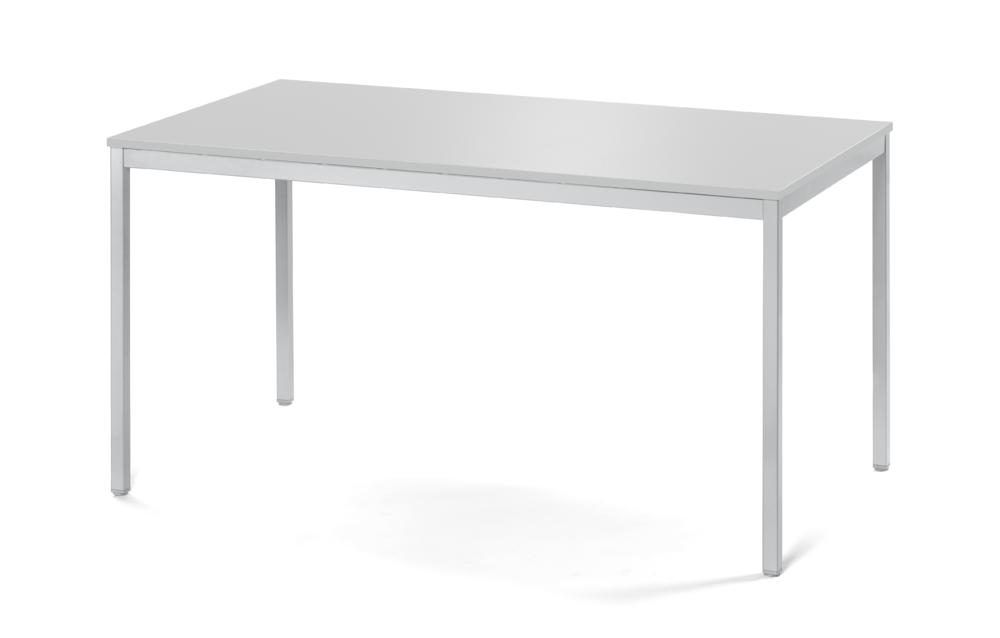 Konferenztisch MODUL | Lichtgrau | 1600 | 800 | Alusilber RAL 9006 | Rechteck