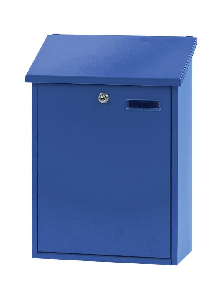 Wandbriefkasten Flensburg, extra viel Platz | Blau