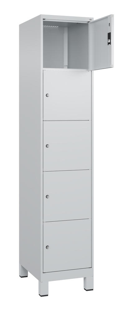 Schließfachschrank CLASSIC PLUS, mit Füßen | Lichtgrau RAL 7035 | mit Füßen | Lichtgrau RAL 7035 | 400 | 1 | 5