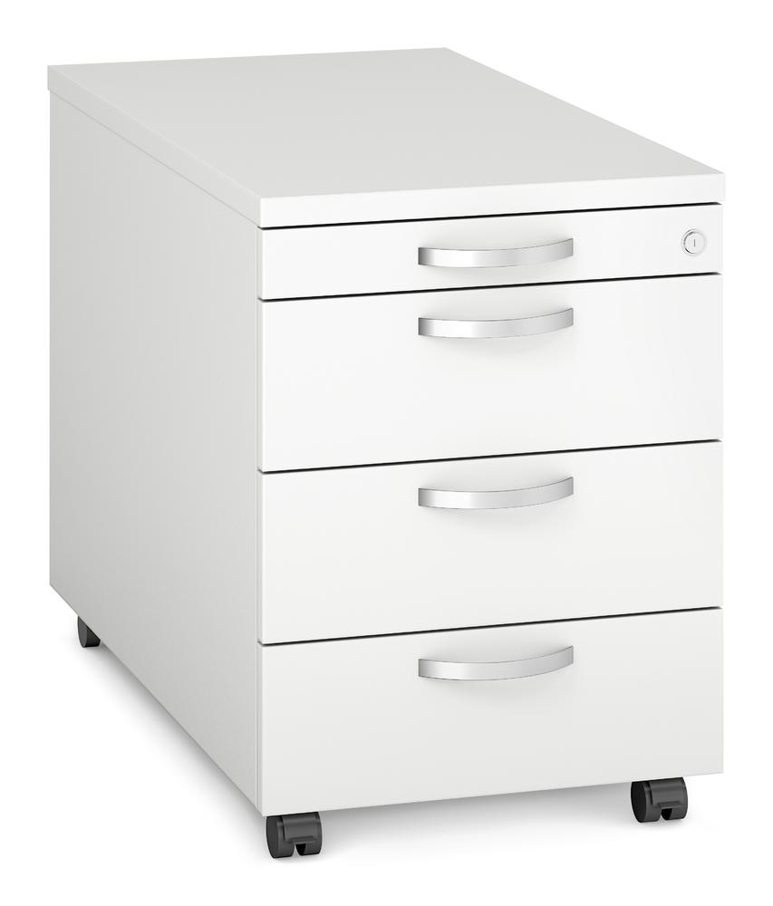 Rollcontainer PROFI MODUL | Weiß | 800 | 1 + 3 Schübe