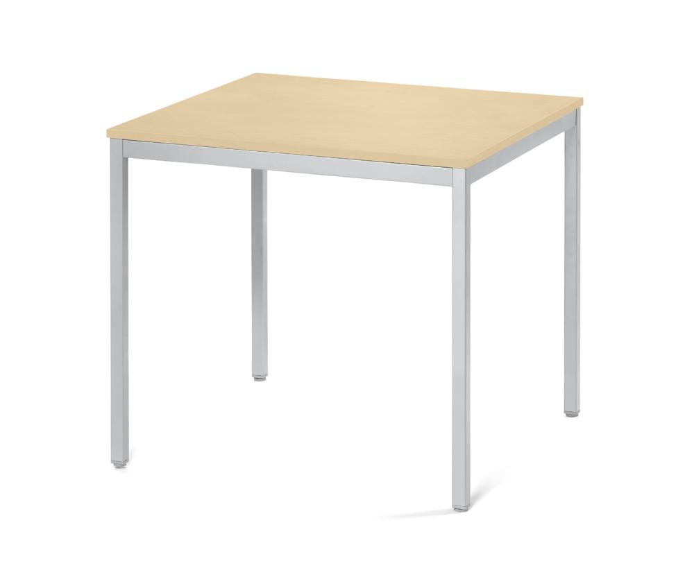 Konferenztisch BASE LINE-PRO | Ahorndekor | 800 | 800 | Alusilber | Rechteck