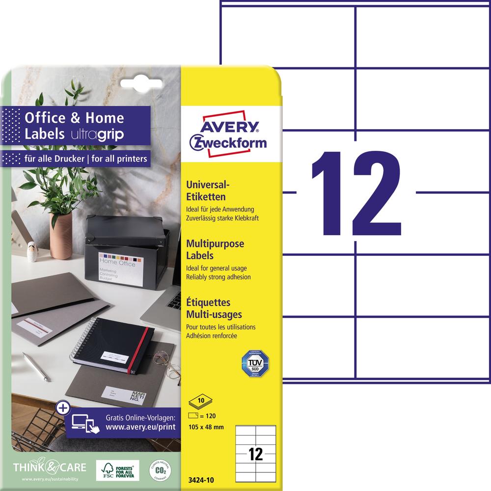 Avery Zweckform Universaletikett 3424-10 105x48mm