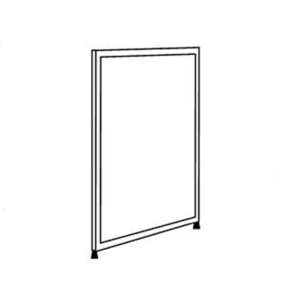 Stellwand ALASKA, Sichtschutz, 1-teilige Optik | 1000 | Anthrazit satiniert