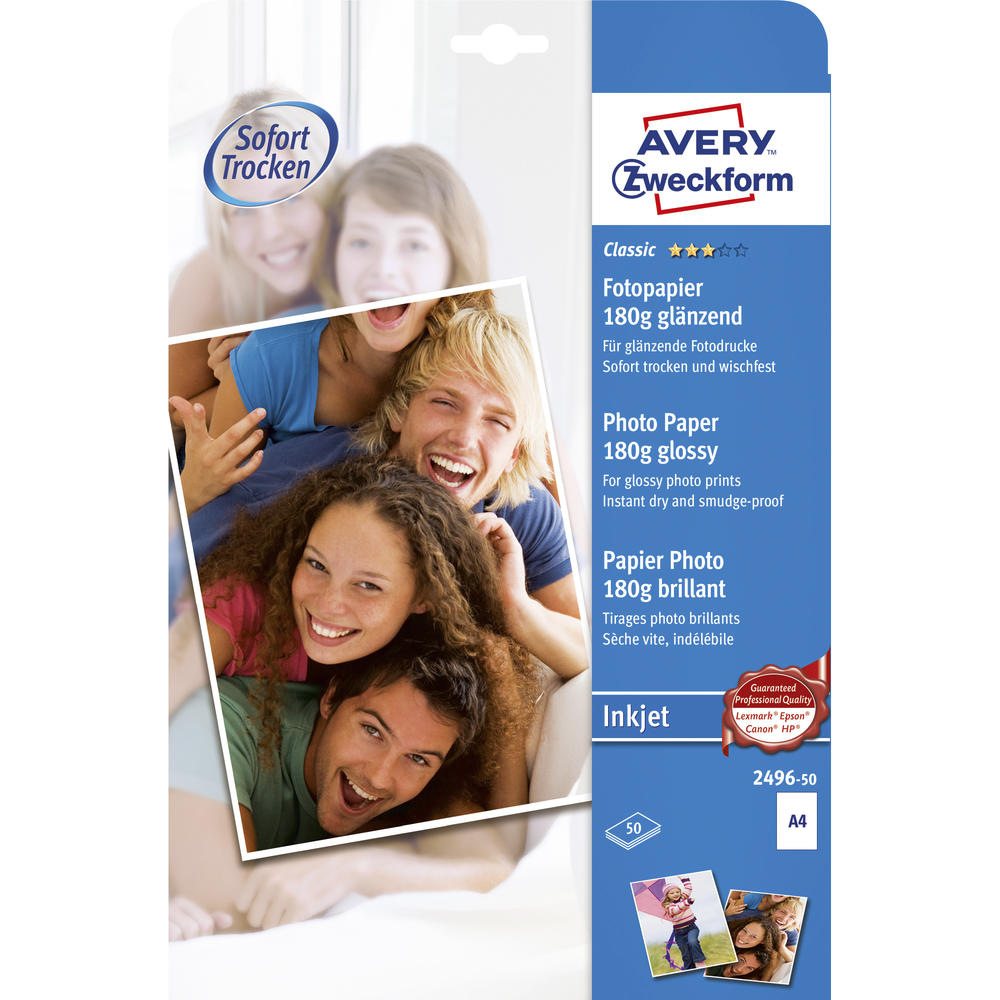 Avery Zweckform Fotopapier 2496-50 DIN A4 180g