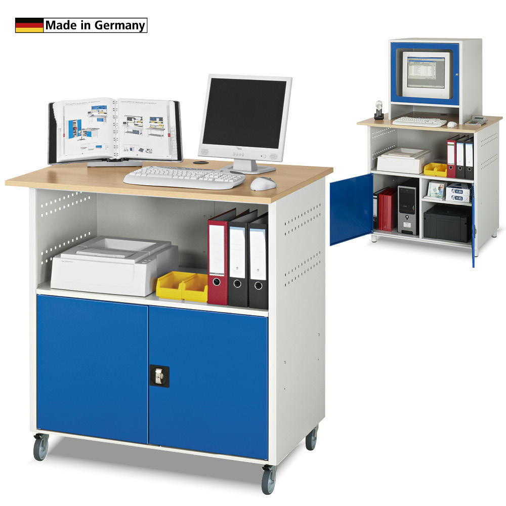 Computer-Steharbeitsplätze - Flügeltüren abschließbar