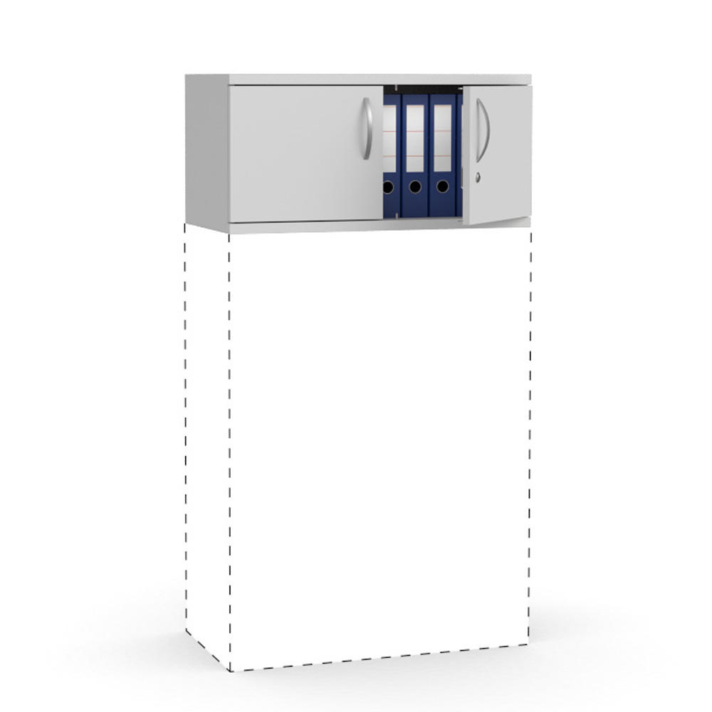 Flügeltüren-Aufsatzschrank PROFI MODUL | Lichtgrau | 800