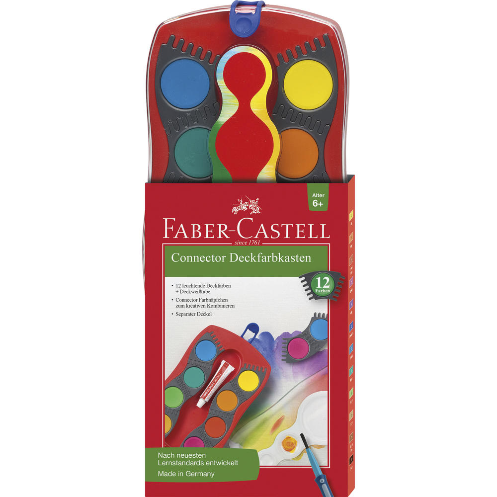 FABER CASTELL Farbkasten Connector 125030 12Farben