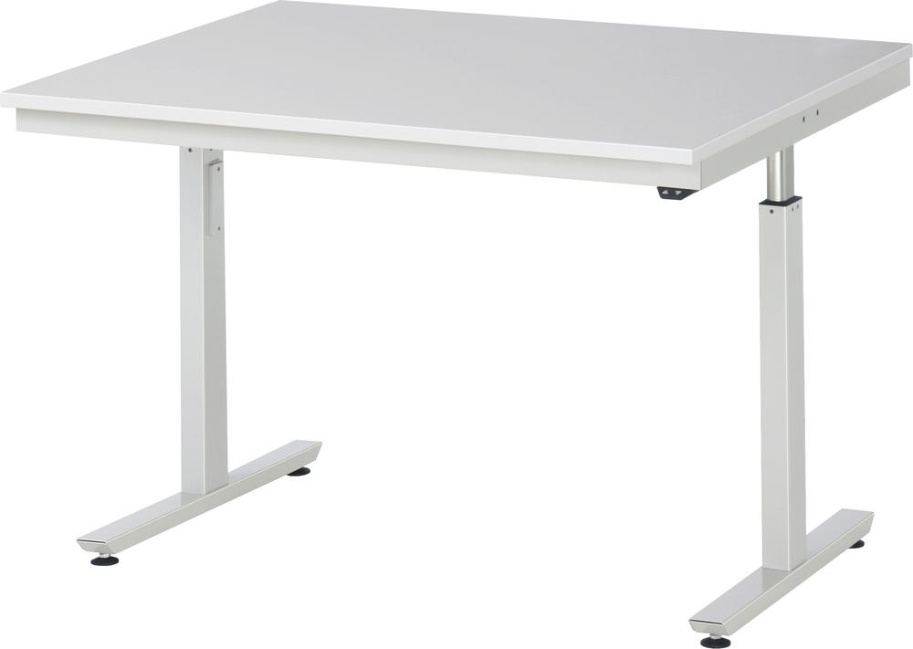Werkbank SERIE E3 - Flächenlast bis zu 300 kg | 1250 | 1000 | Melaminharz-Platte | 300