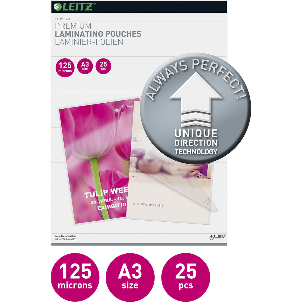 Leitz Laminierfolie UDT 74890000 DINA3 125mic 25