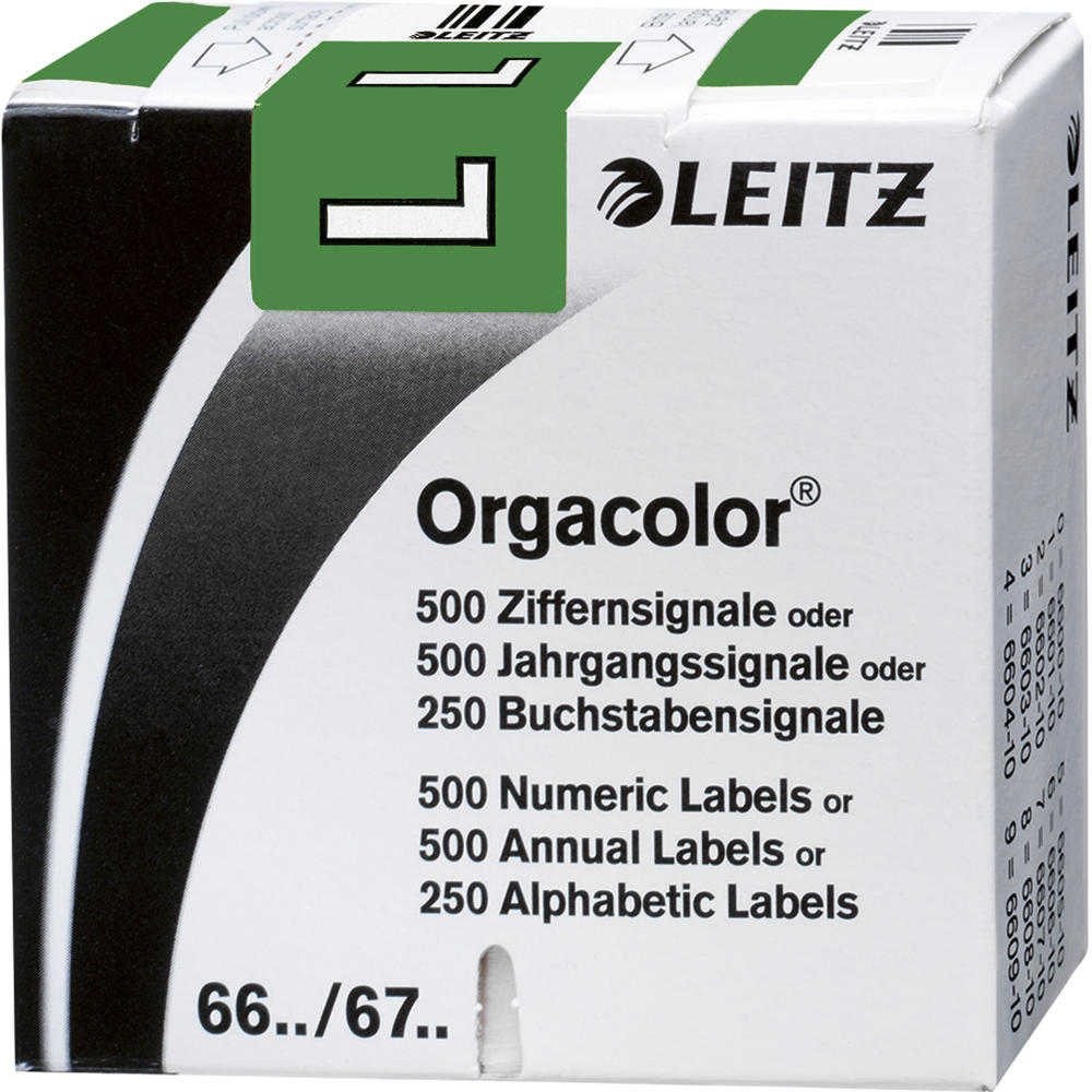 Leitz Buchstabensignal Orgacolor 66211000 L grün