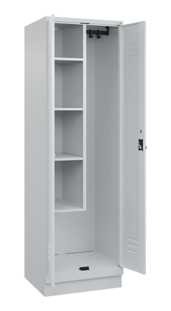 Putzmittelschrank, mit Sockel | Lichtgrau RAL 7035 | mit Sockel | Lichtgrau RAL 7035 | 300