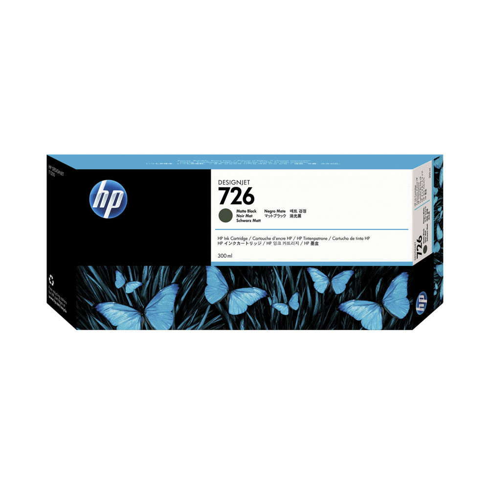 HP Tintenpatrone CH575A 726 300ml mattschwarz