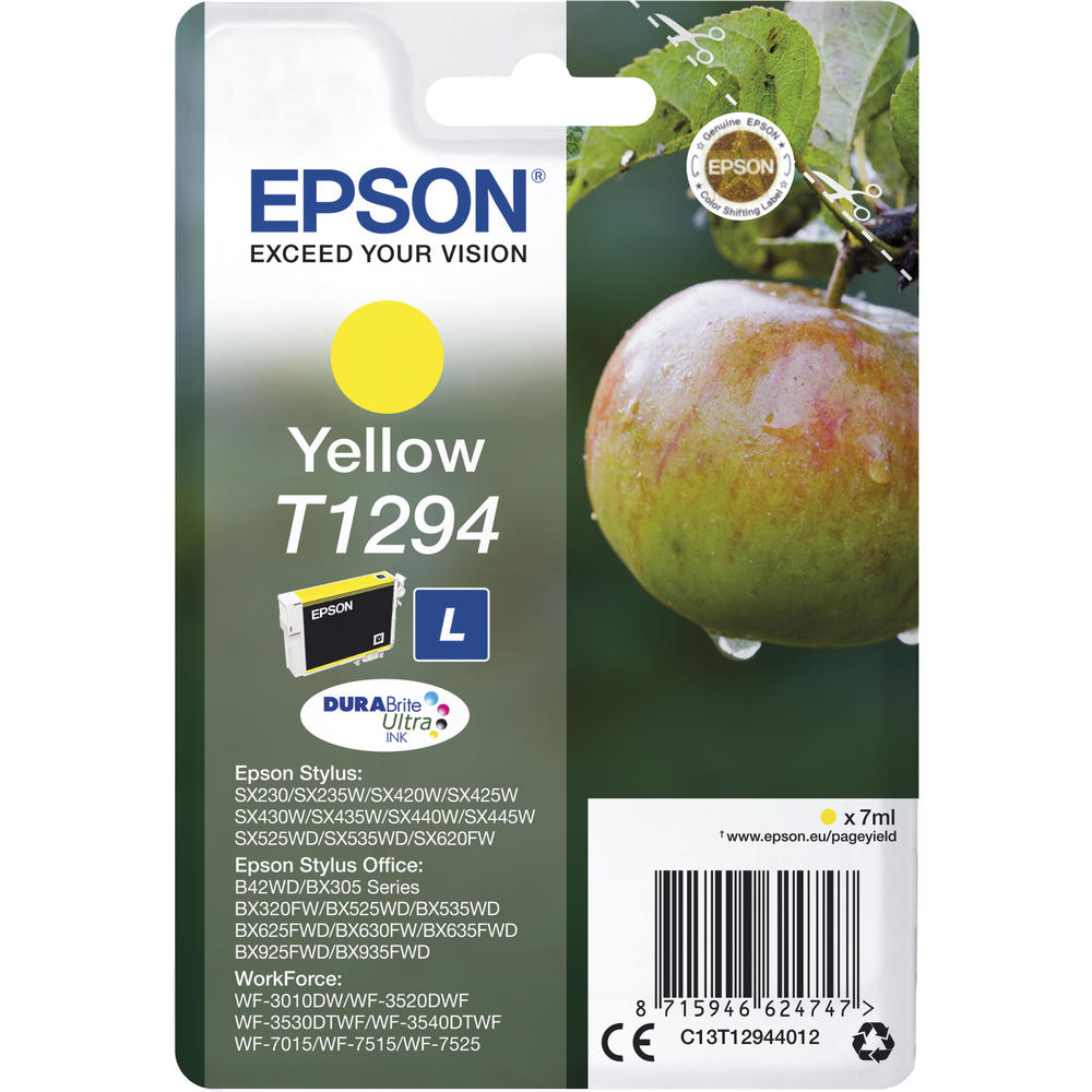 Epson Tintenpatrone C13T12944012 T1294 7ml gelb