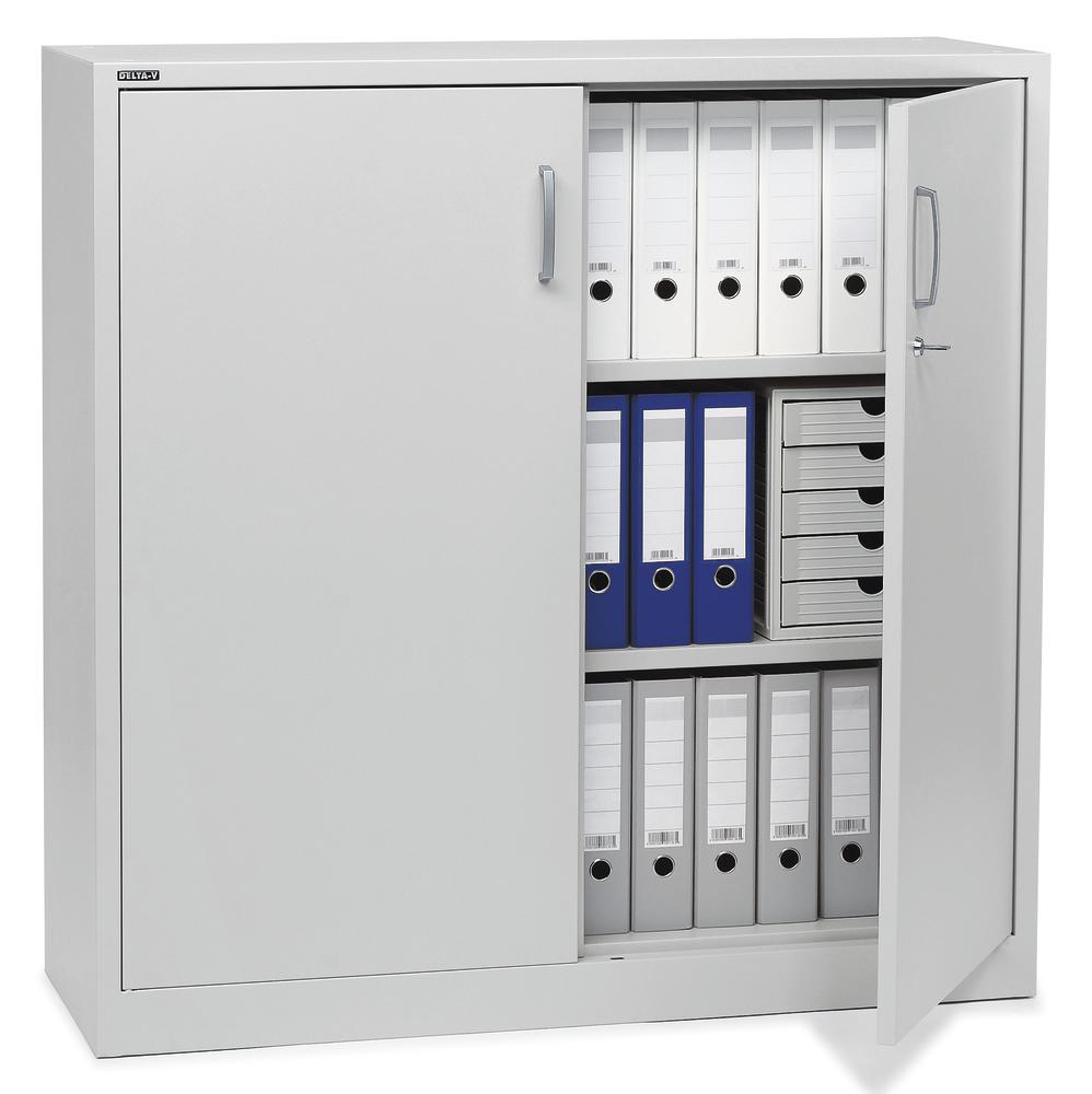 Flügeltürenschrank BASE LINE | Lichtgrau | 1200