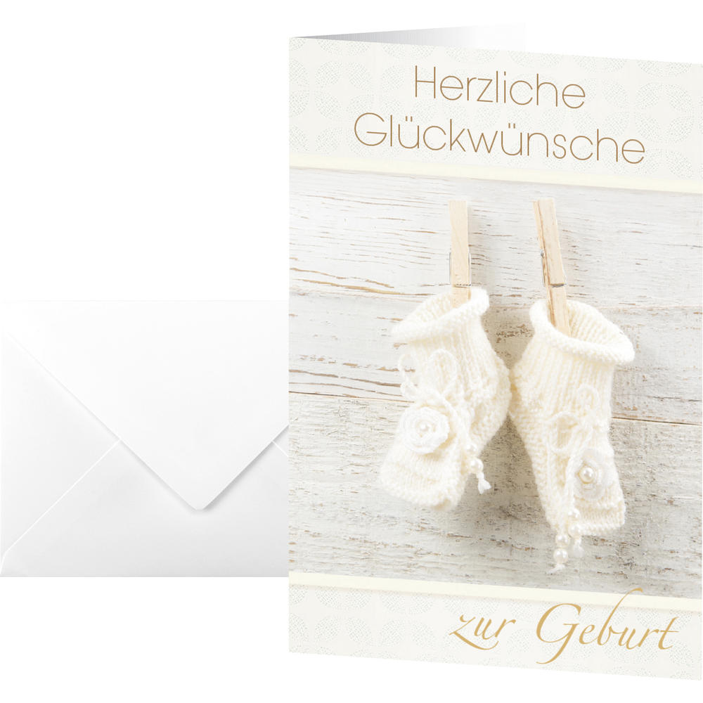 SIGEL Faltkarte Baby DS040 10 St./Pack. +Umschl.