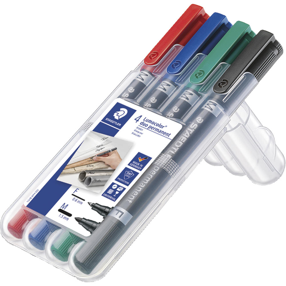 STAEDTLER Permanentmarker Lumocolor duo 348 WP4