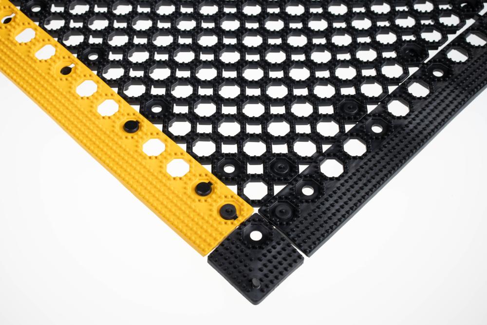 Arbeitsplatzmatte Grip Ultra Eckenstück | Schwarz | Ecke