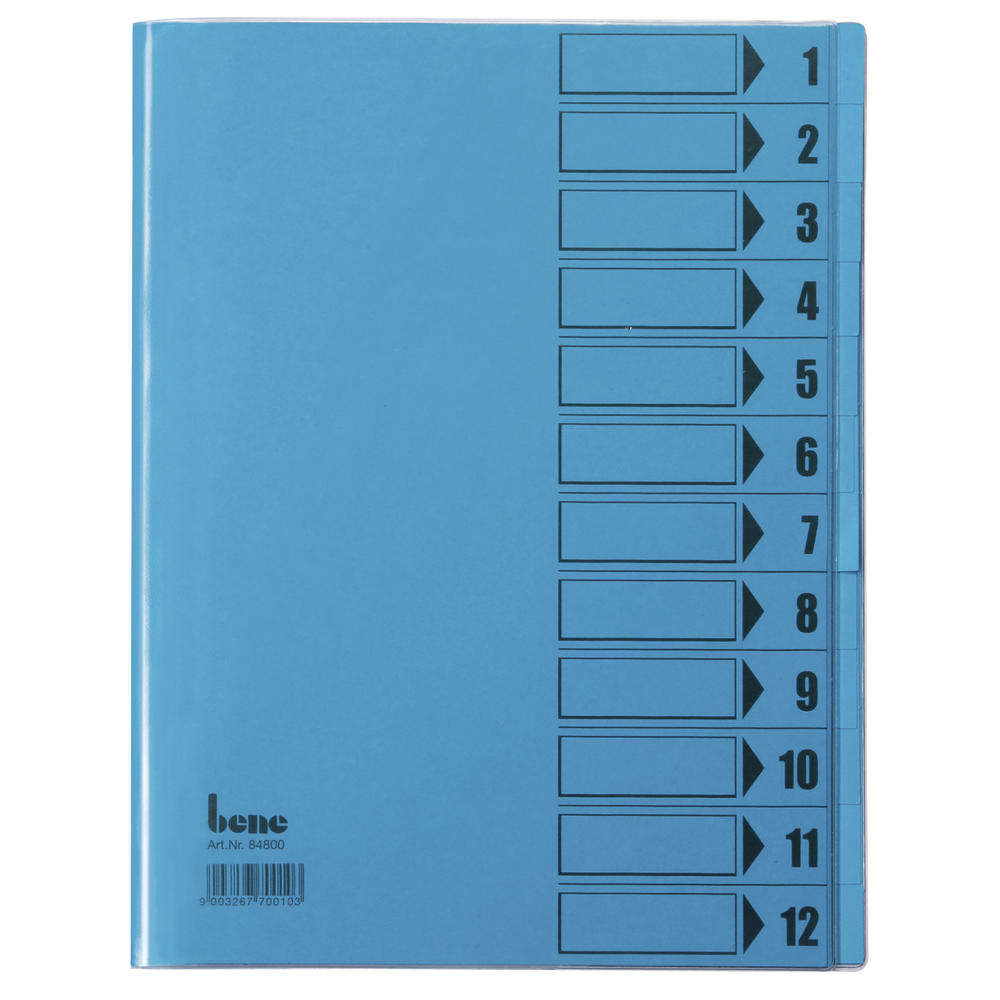 Bene Ordnungsmappe 84800BL DIN A4 12Fächer