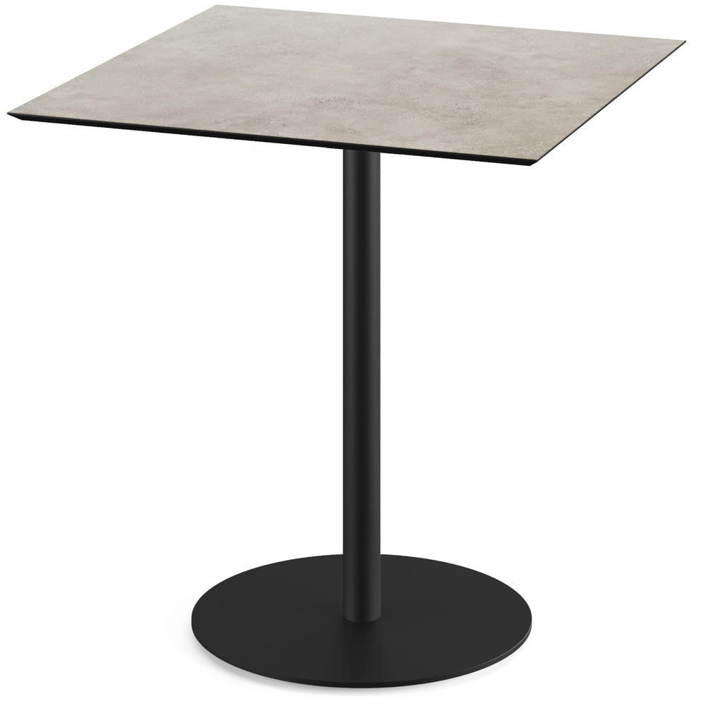 Cafeteriatisch IBIZA PRO | Grau | Schwarz | Quadrat