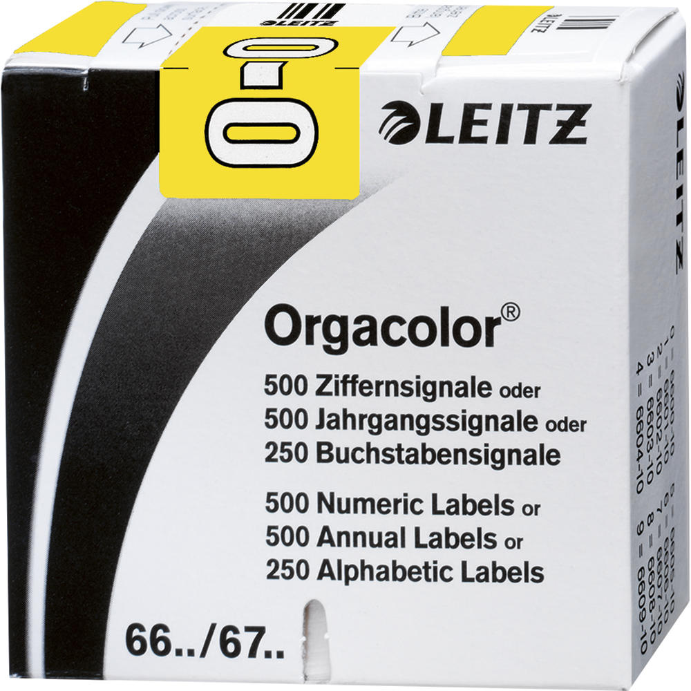 Leitz Buchstabensignal Orgacolor 66241000 O gelb