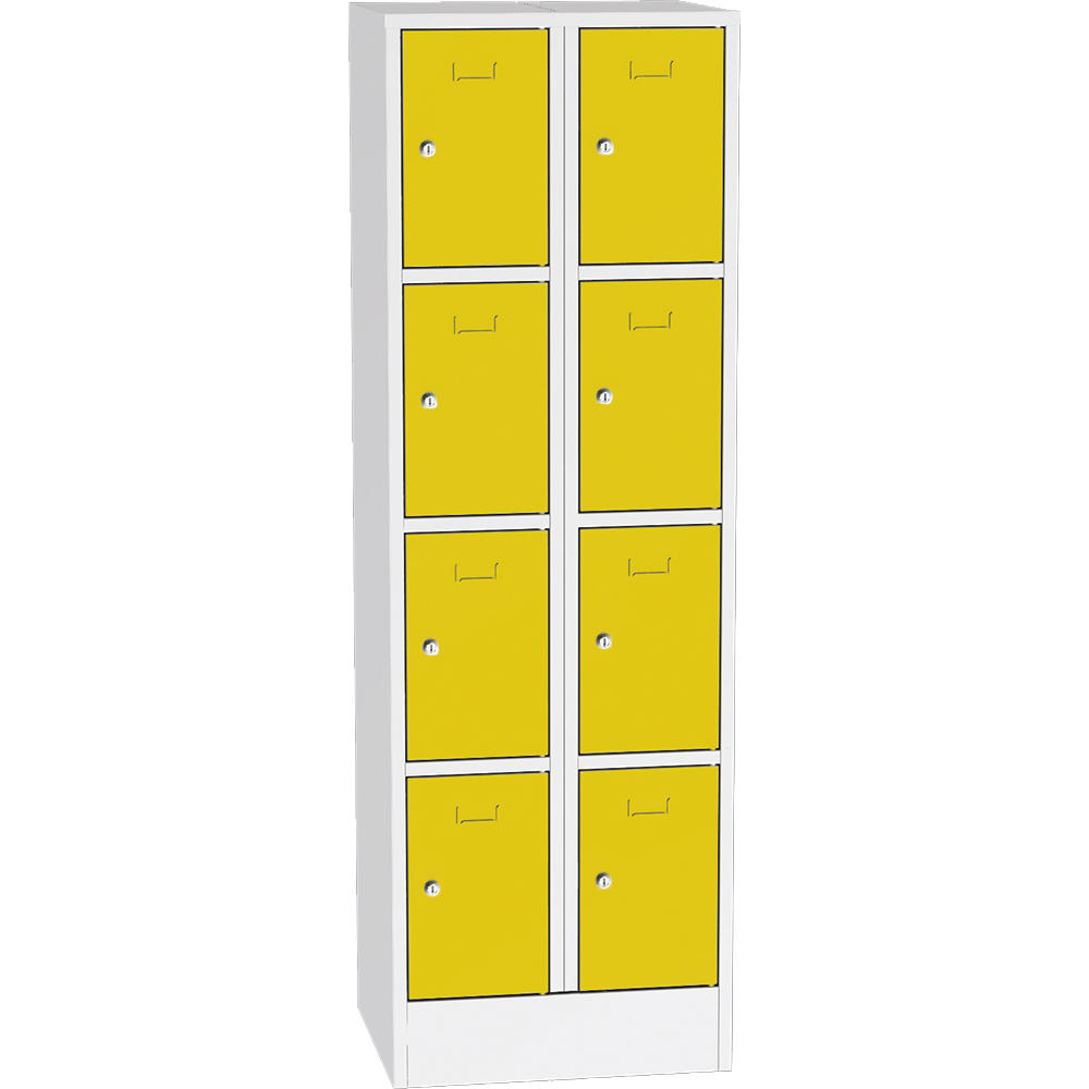 Schließfach-Stahlschrank SYSTEM SP1 COLOR | Verkehrsgelb RAL 1023 | 300 | Drehriegelverschluss