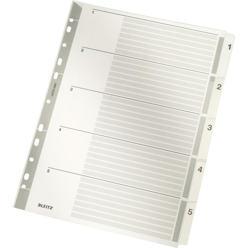 Leitz Register 43230000 DIN A4 1-5 volle Höhe 160g