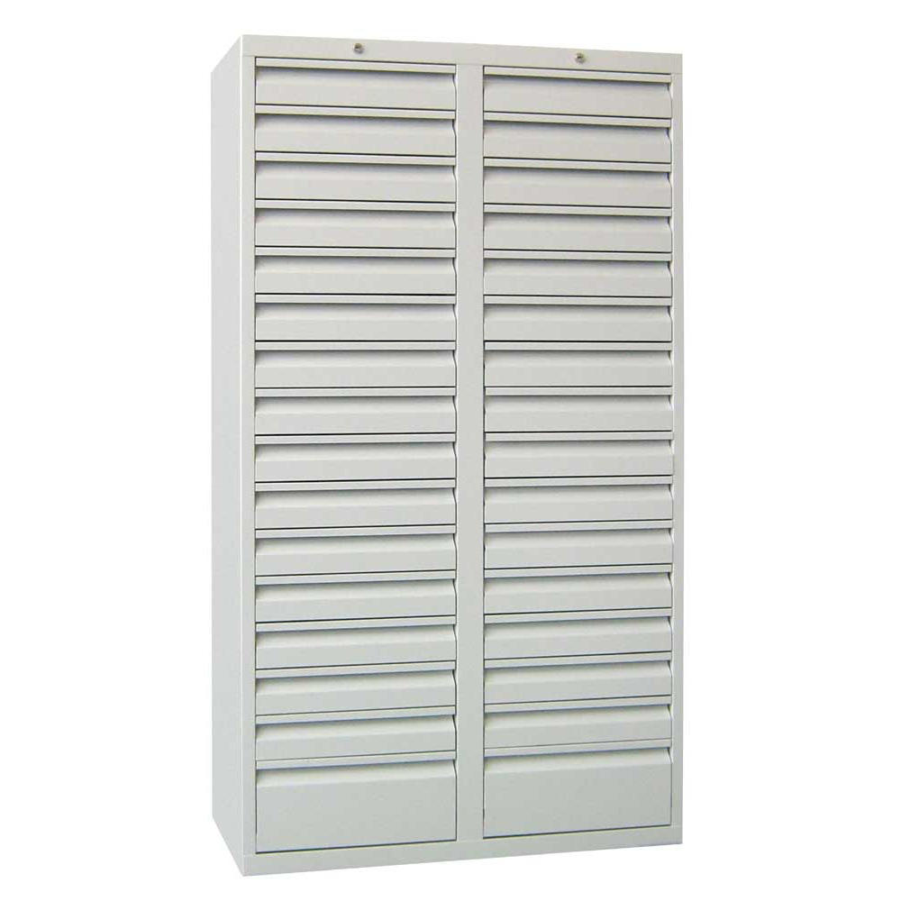 Schubladenschrank SB 200 | Lichtgrau RAL 7035 | 1000 | 32 Schübe
