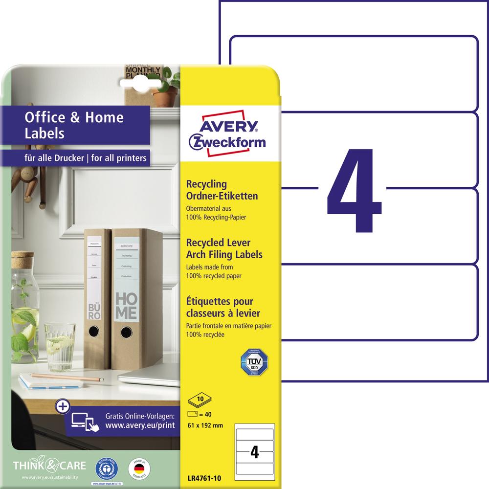 Avery Zweckform Ordneretikett LR4761-10 61x192mm