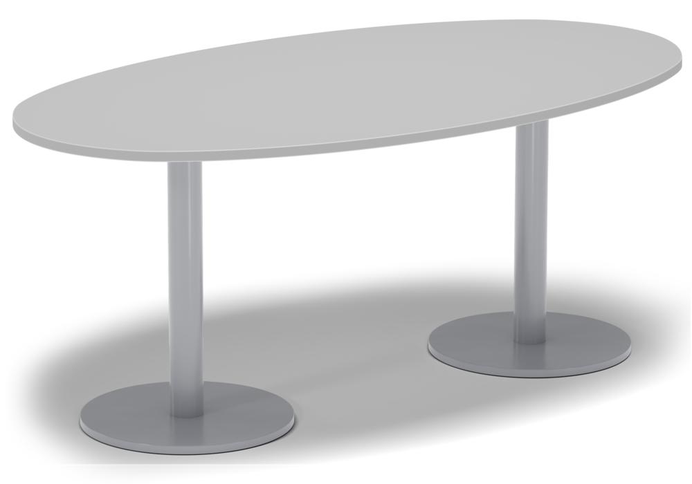Konferenztisch MODUL | Lichtgrau | 1800 | Alusilber RAL 9006
