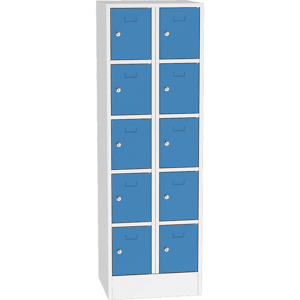 Schließfach-Stahlschrank SYSTEM SP1 COLOR | Lichtblau RAL 5012 | 300 | Drehriegelverschluss