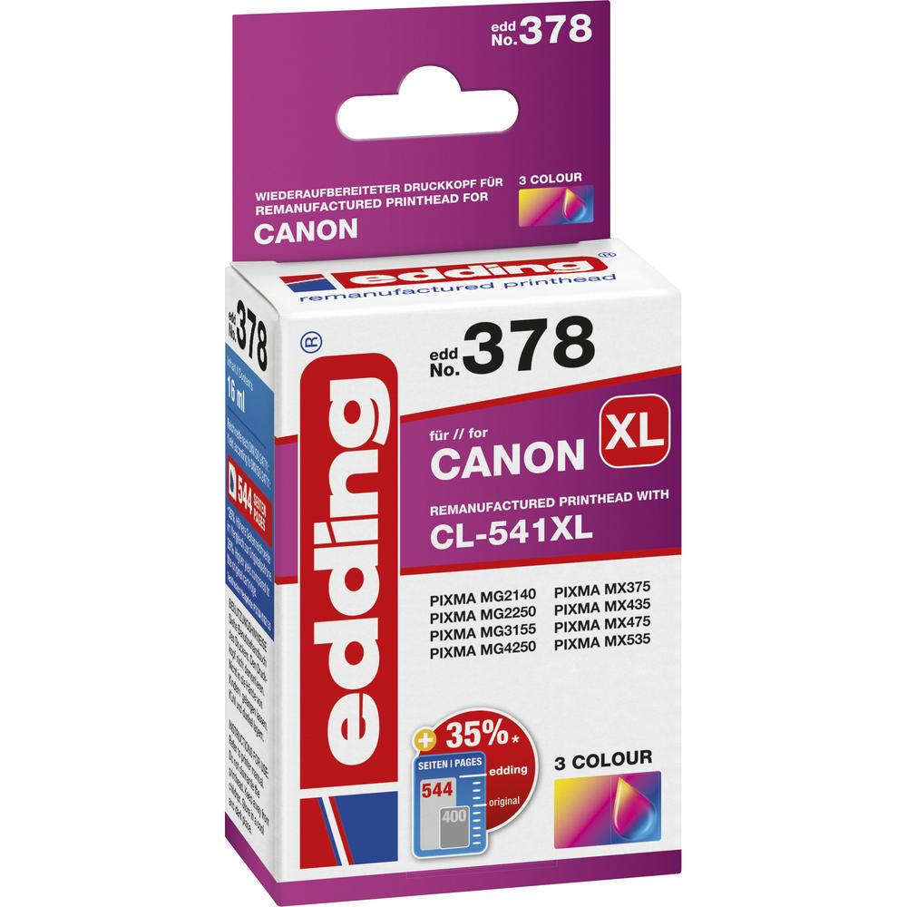 edding Tintenpatrone 18-378 Canon No.541XL farbig