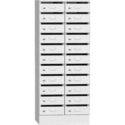 Postverteilerschrank mit 22 Fächern | Lichtgrau RAL 7035 | 400