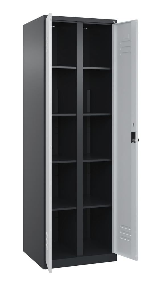 Material- und Lagerschrank, bodenstehend | Lichtgrau RAL 7035 | Bodenstehend | Schwarzgrau RAL 7021 | 300