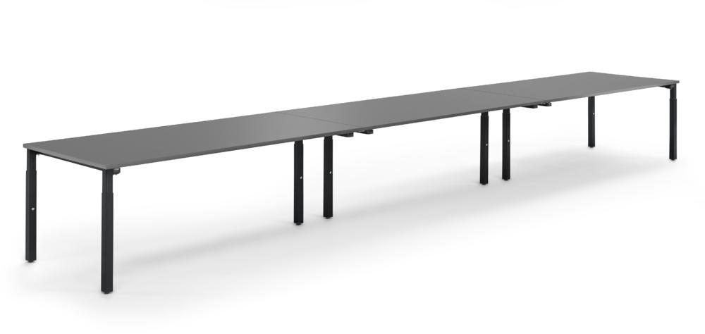 Konferenztisch System MODUL | Anthrazit | 6000 | 1000 | Tiefschwarz RAL 9005