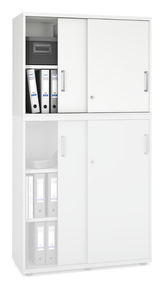 Schiebetüren-Aufsatzschrank MULTI MODUL-PRO | Weiß | 1000 | 750 mm (2 OH)