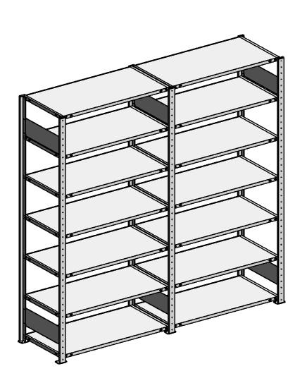 Steckregal ST 3000 Komplettangebot | Zweierregal, Breite 2066 mm | 150 | 500