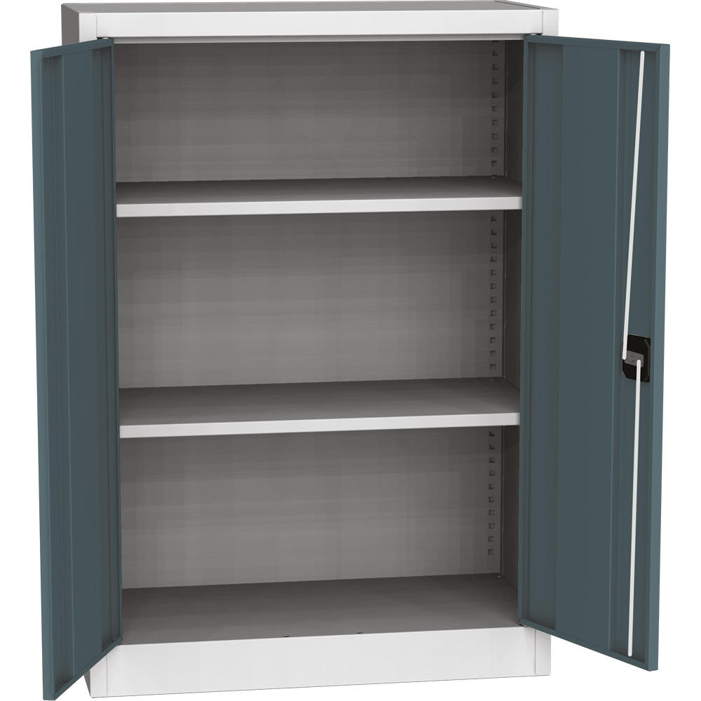 Werkstattschrank SERIE T 110 | Blaugrau RAL 7031 | 800