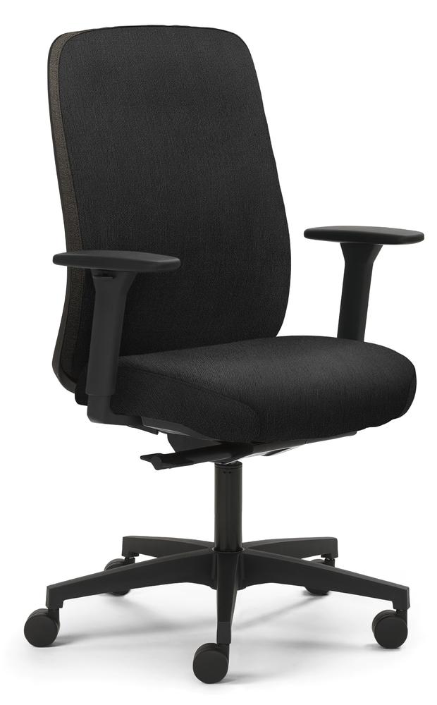 Bürostuhl VADINO | Schwarz | Stoff | ohne Kopfstütze
