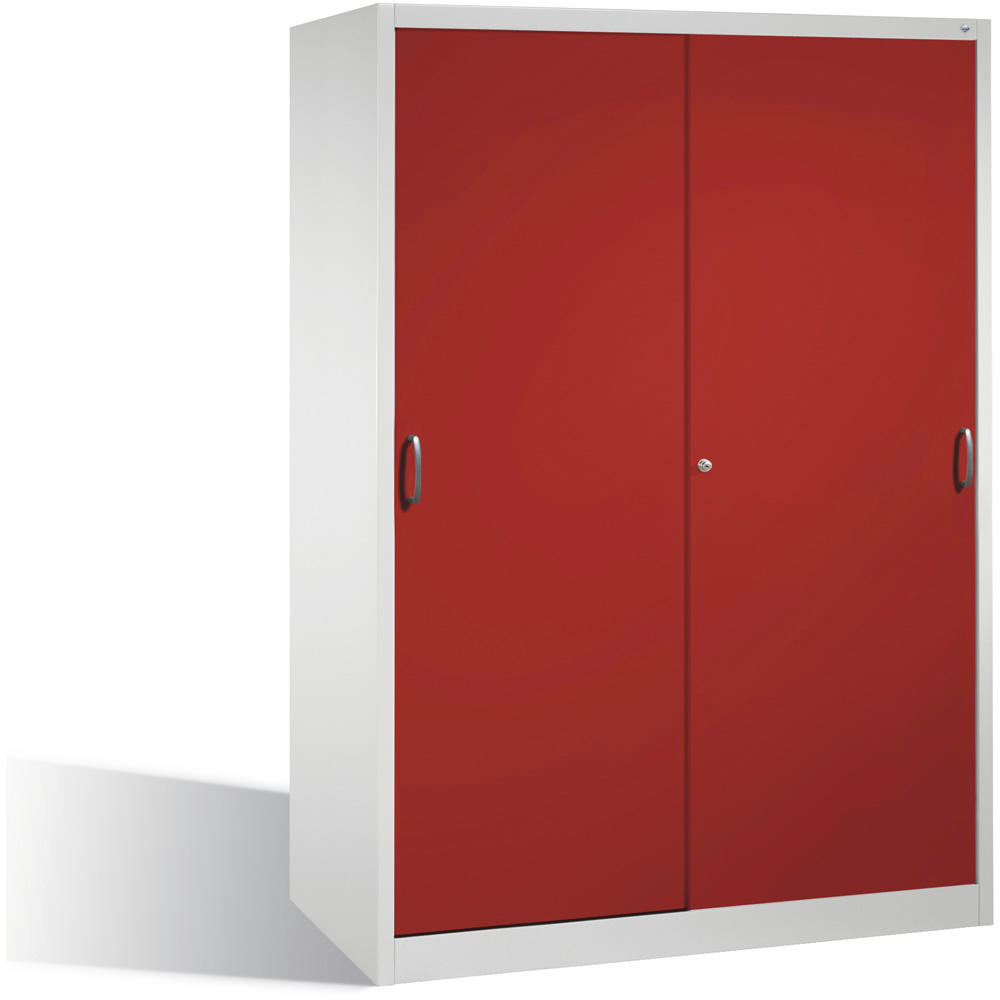 Schiebetürenschrank SYSTEM STB 100 | Rubinrot RAL 3003 | 1600 | 600