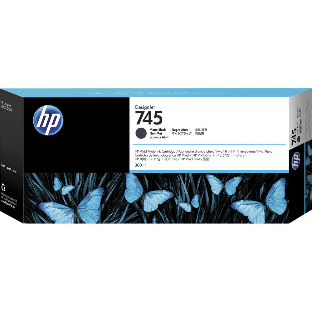 HP Tintenpatrone F9K05A Nr.745 300ml mattschwarz