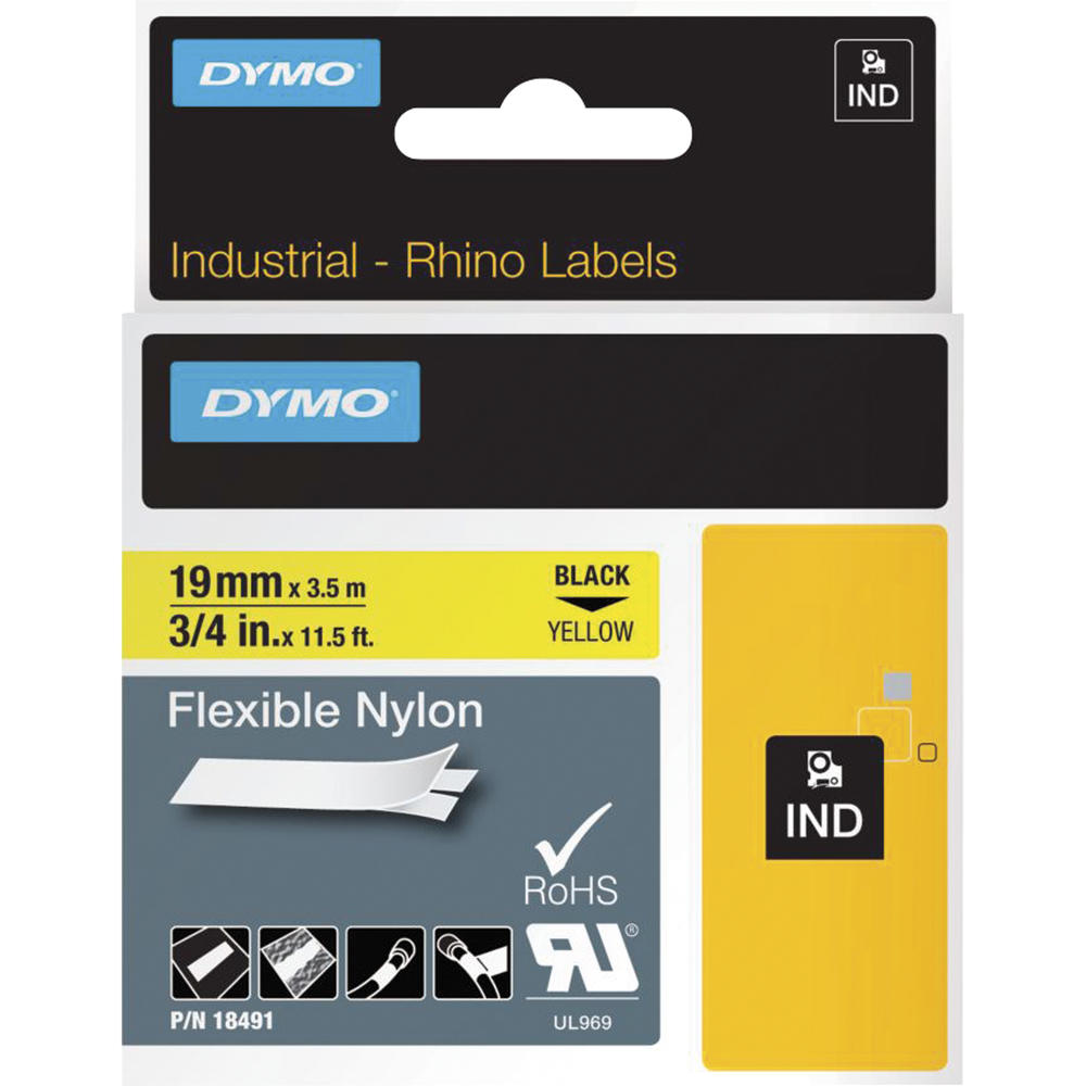 DYMO Schriftbandkassette Rhino ID1 18491 19mmx3,5m
