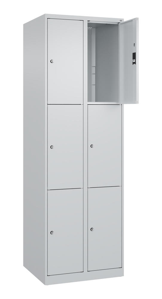 Schließfachschrank CLASSIC PLUS, bodenstehend | Lichtgrau RAL 7035 | Bodenstehend | Lichtgrau RAL 7035 | 300 | 2 | 6