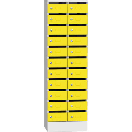 Postverteilerschrank mit 22 Fächern | Verkehrsgelb RAL 1023 | 300