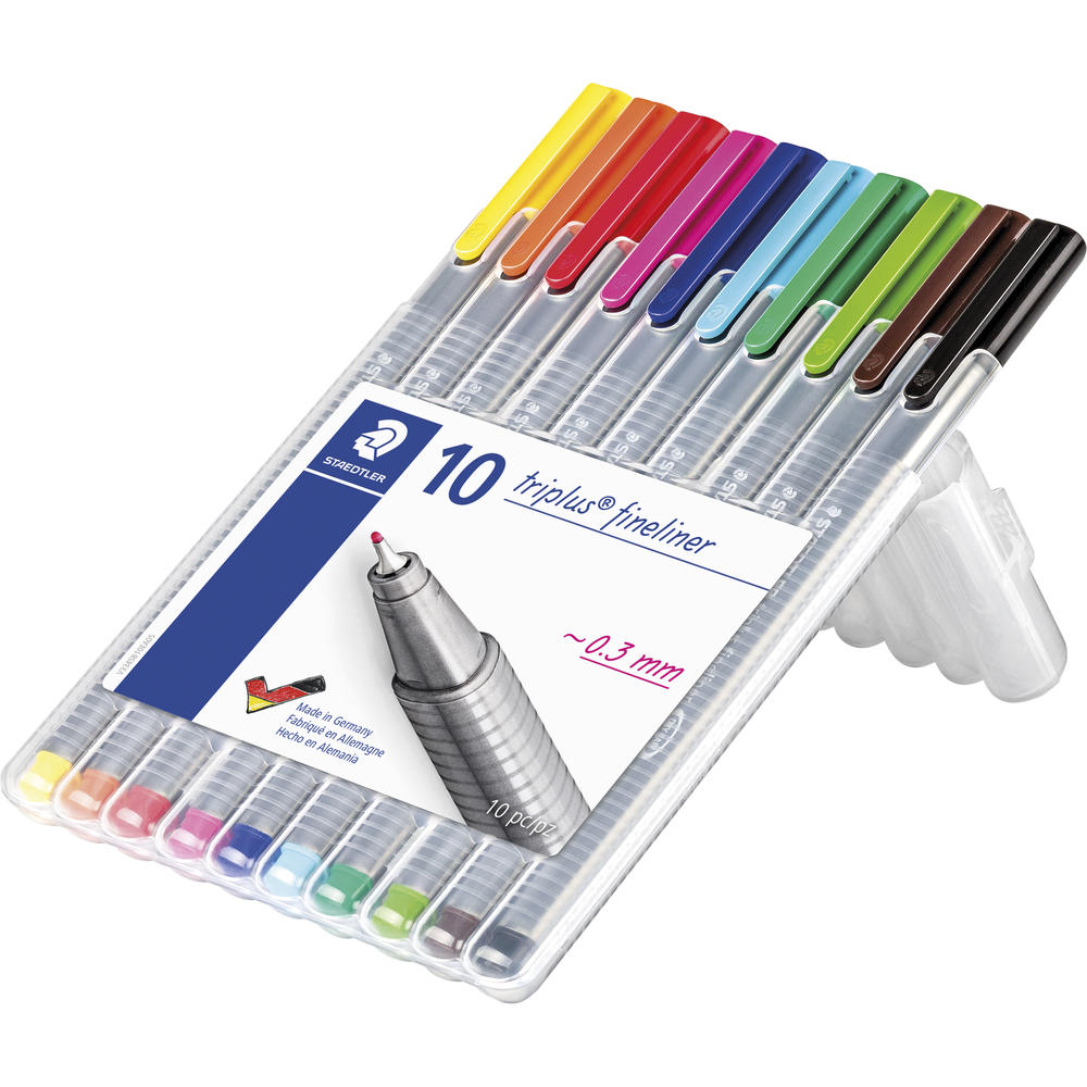 STAEDTLER Fineliner triplus 334 SB10 0,3mm sort.