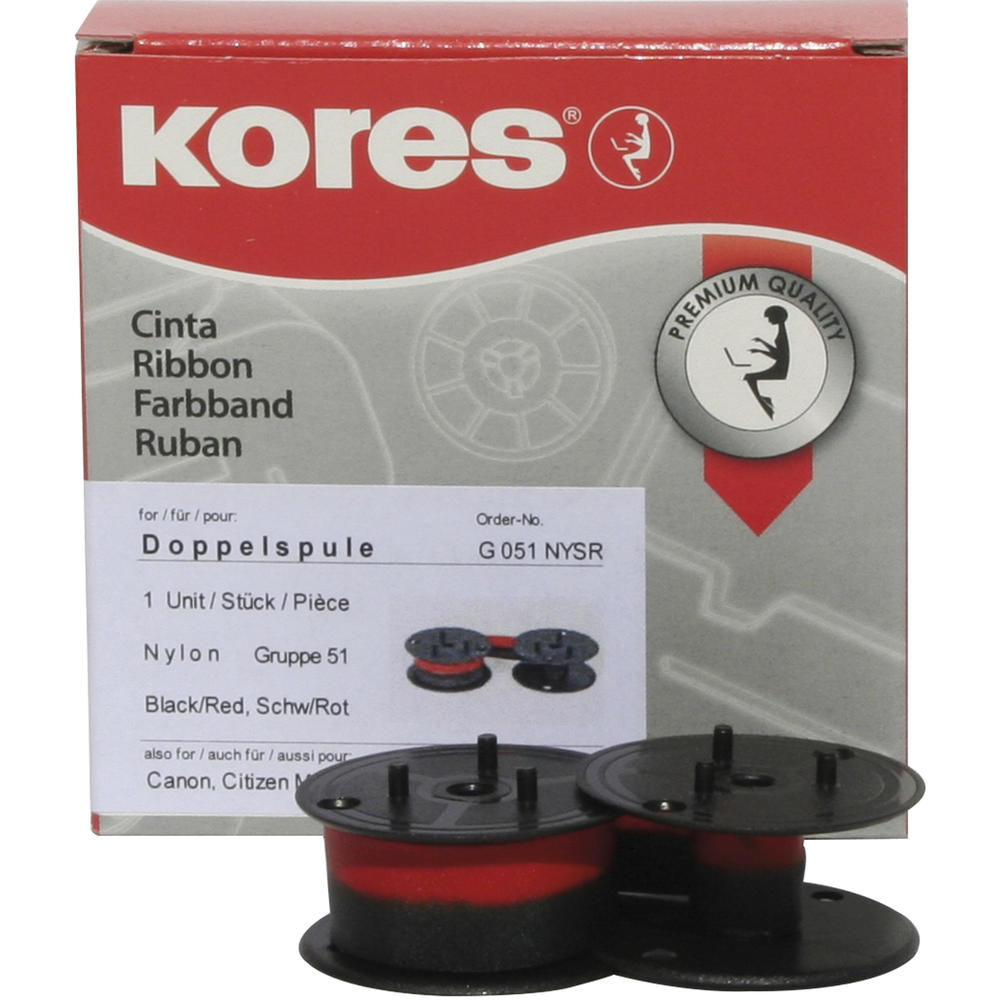 Kores Tischrechnerfarbband G051NYSR Gr.51 13mmx4m