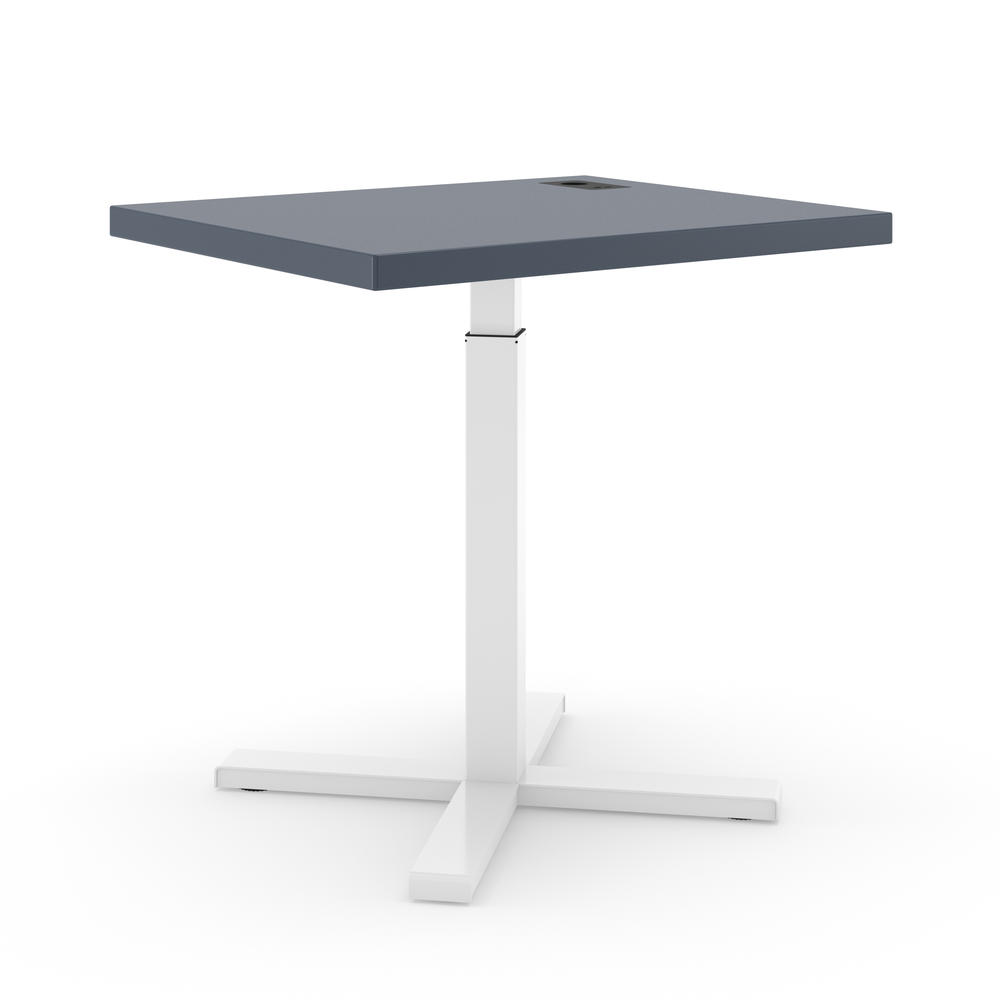 Höhenverstellbarer Schreibtisch Basic ELEMENTS | Blau | Weiß