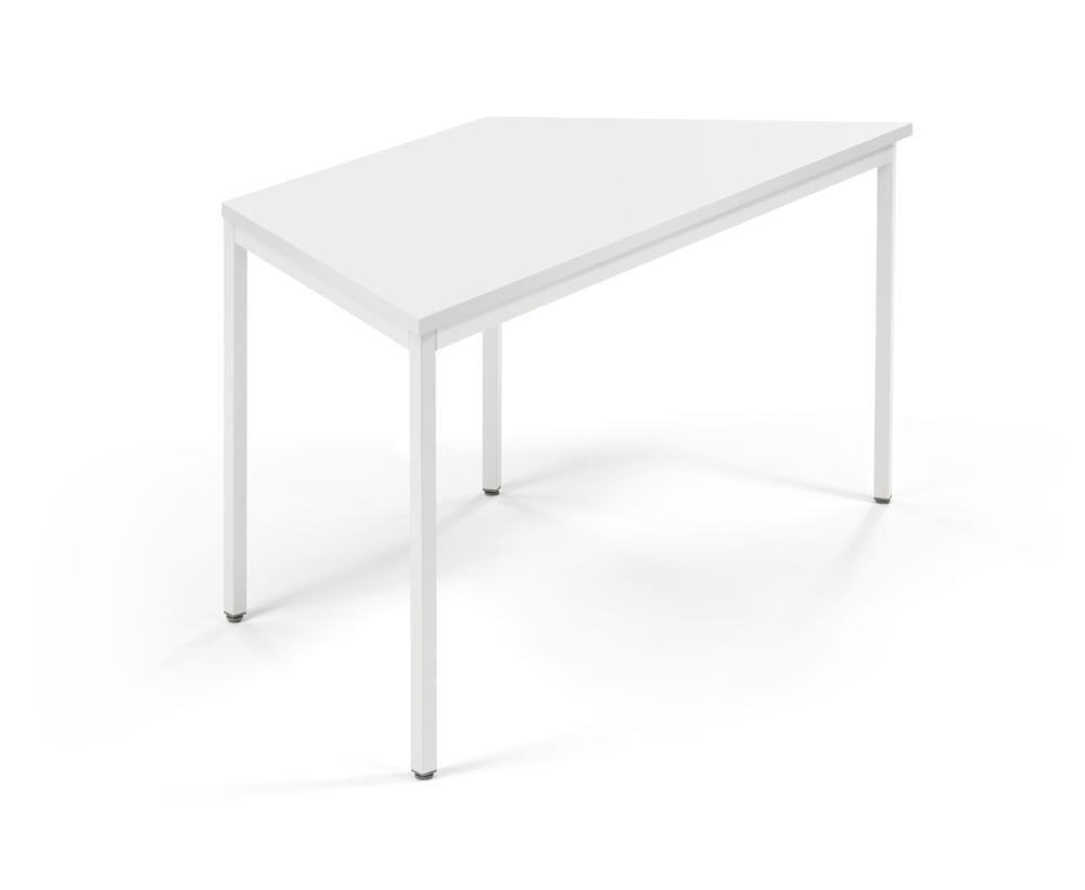 Konferenztisch MODUL | Weiß | 1600 | 690 | Weiß RAL 9016 | Trapez