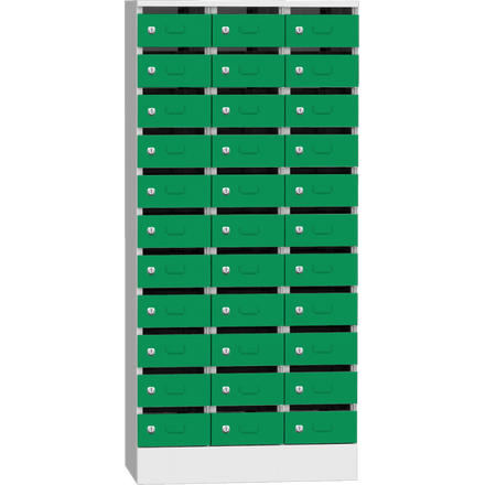 Postverteilerschrank mit 33 Fächern | Verkehrsgrün RAL 6024 | 300