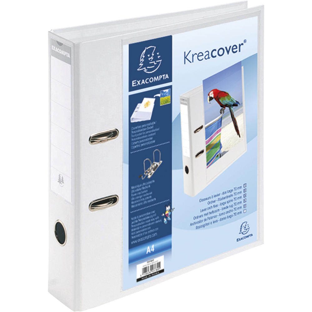 Exacompta Ordner KreaCover 53789E A4 70mm PVC weiß