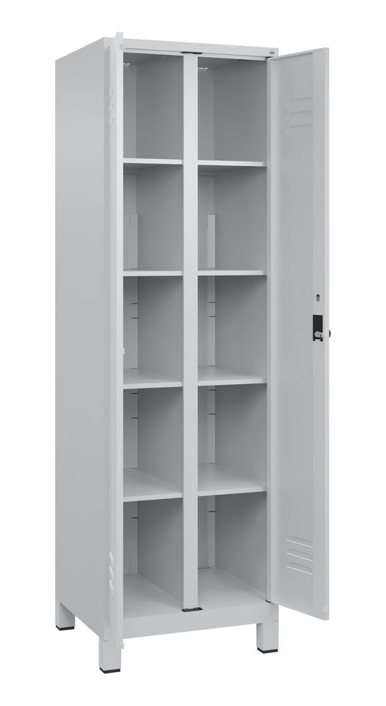 Material- und Lagerschrank, mit Füßen | Lichtgrau RAL 7035 | mit Füßen | Lichtgrau RAL 7035 | 300